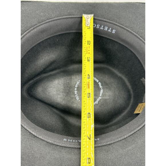 Stetson Hat Fedora Fitted Mens X-Large Black Snowden Wool Crushable Made USA - Picture 16 of 16